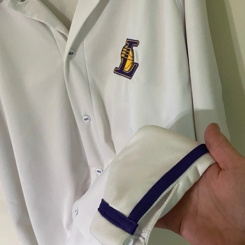 Lakers- 2X NBA vintage 90’s lined button up jersey/polo. Excellent preowned! - Picture 7 of 13